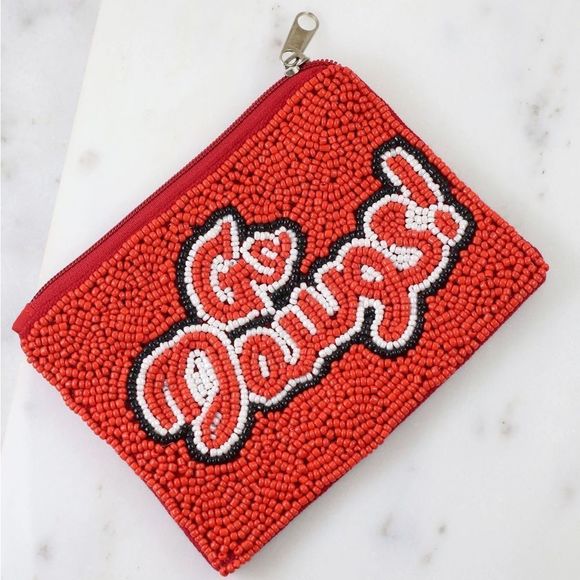 caroline hill Accessories - Go Dawgs beaded pouch